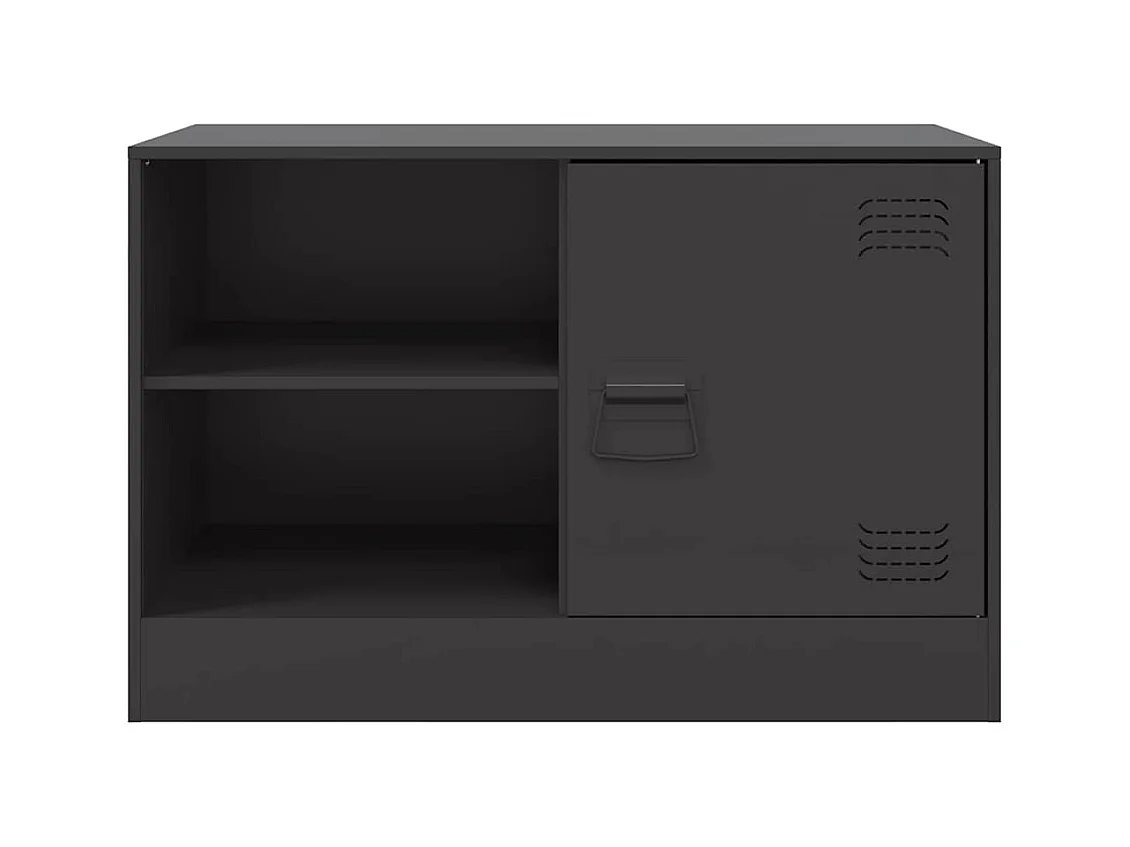 Meubles TV 2 pcs noir 67x39x44 cm acier