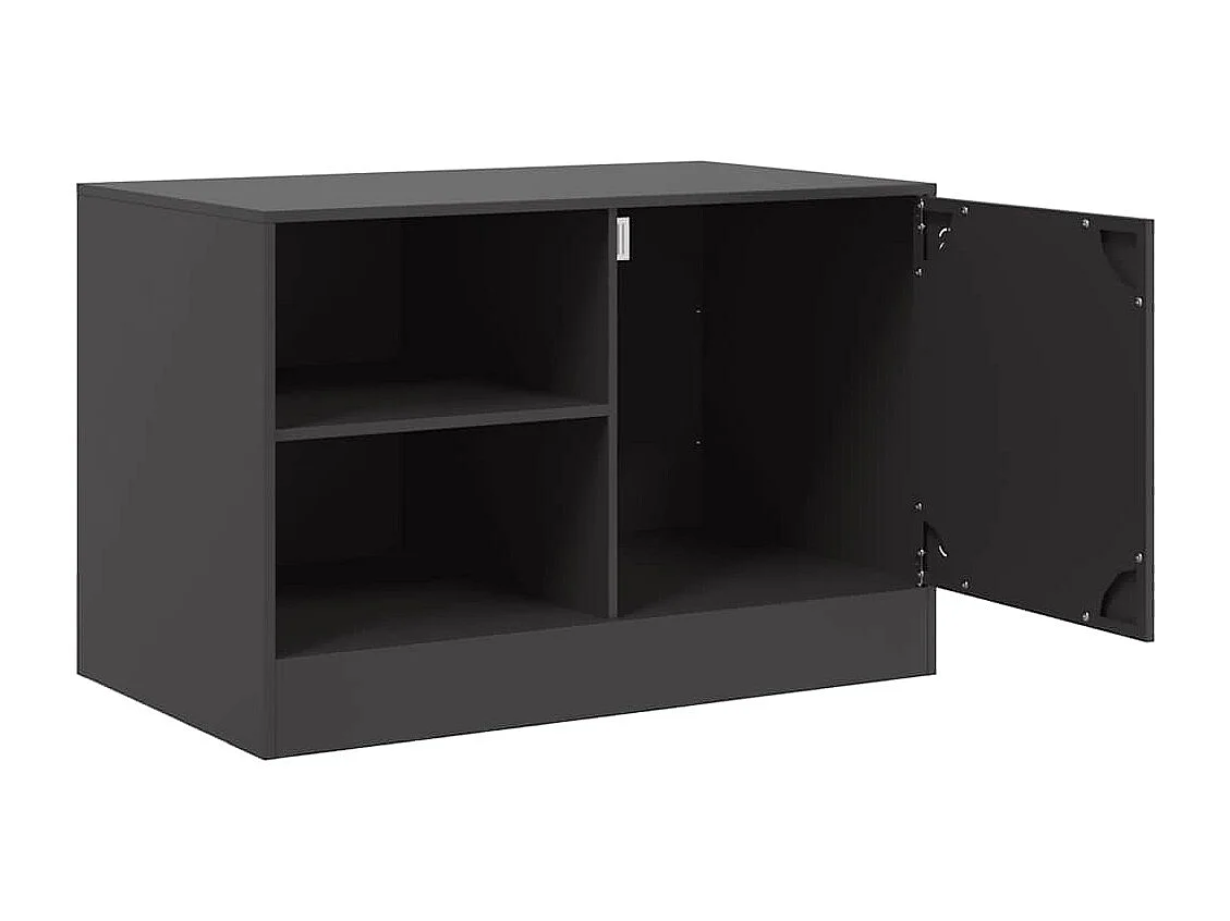 Meubles TV 2 pcs noir 67x39x44 cm acier