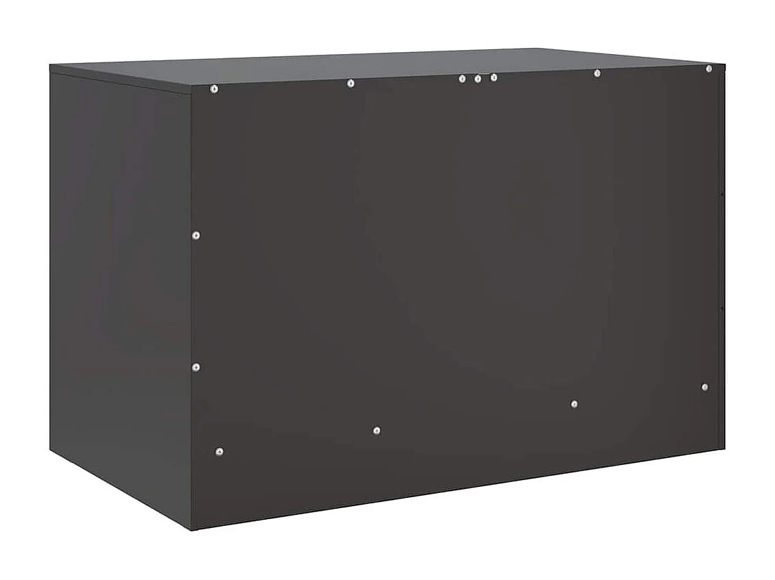 Meubles TV 2 pcs noir 67x39x44 cm acier