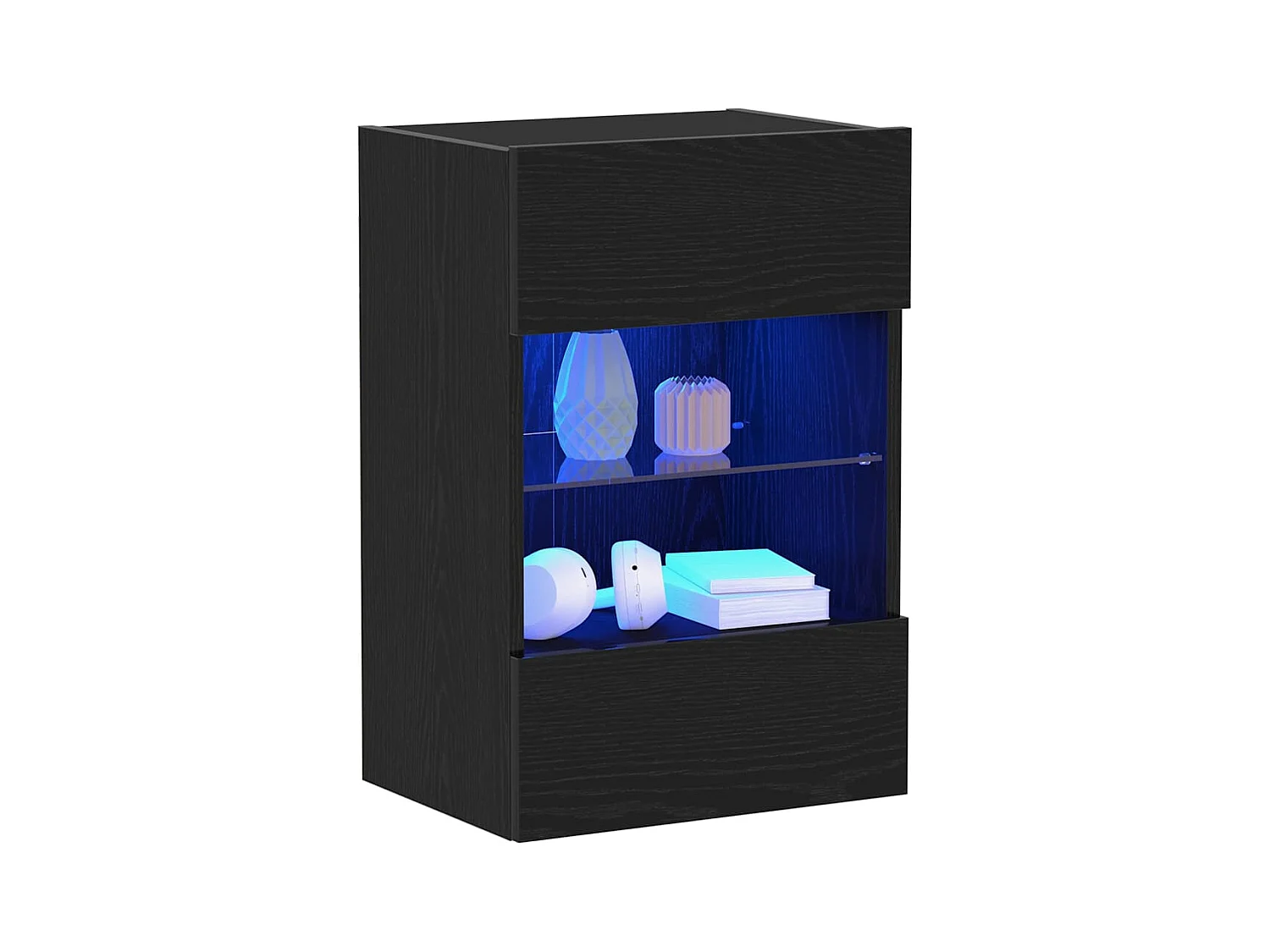 Meuble TV 2 pcs Noir 40 x 30 x 60,5 cm Bois d'ingénierie
