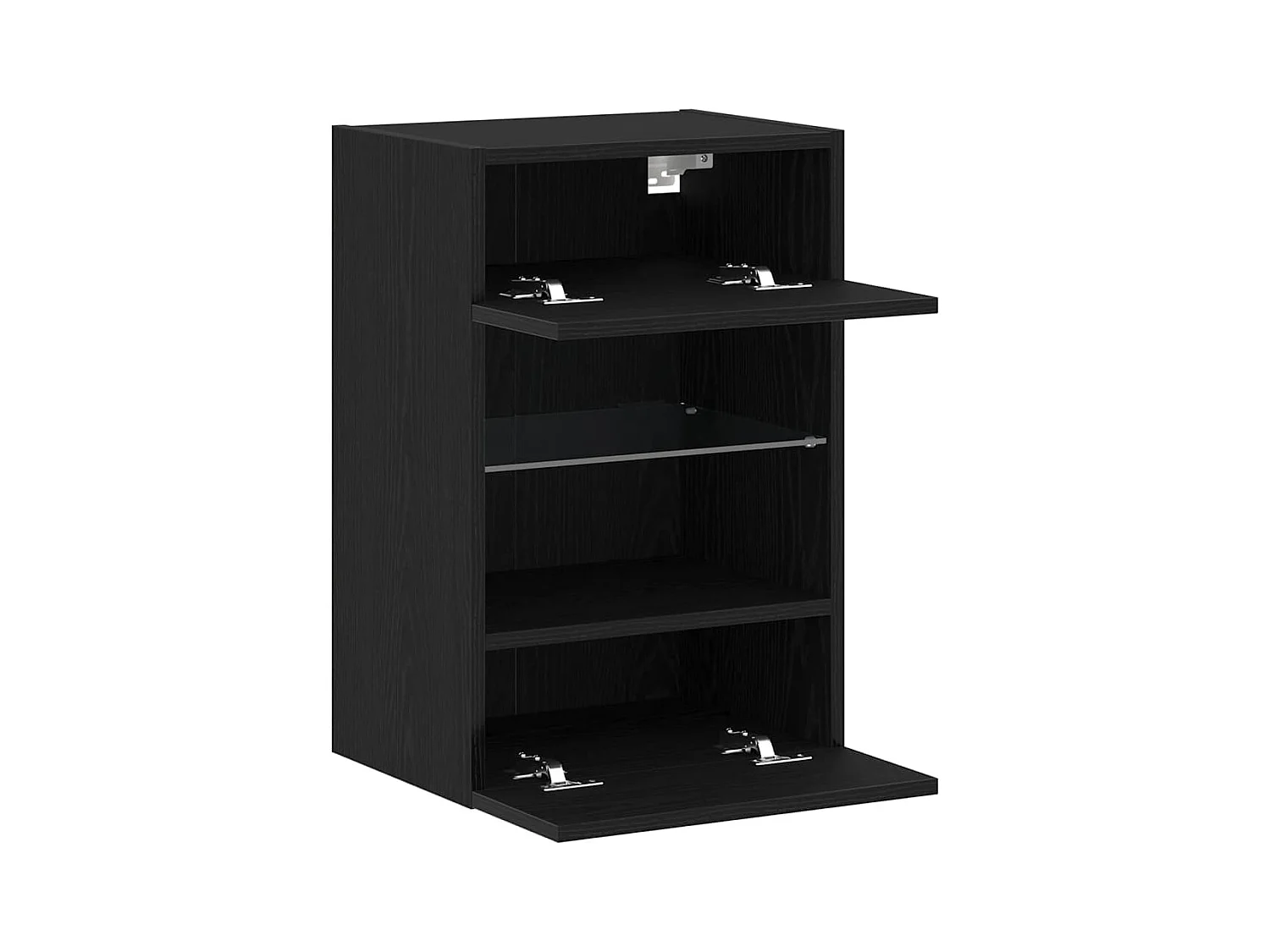 Meuble TV 2 pcs Noir 40 x 30 x 60,5 cm Bois d'ingénierie