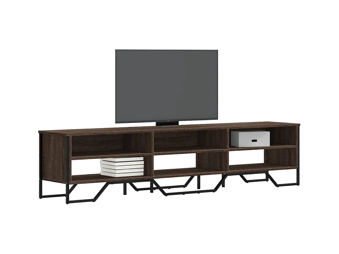 Meuble TV chêne marron 180x34x41 cm bois d'ingénierie