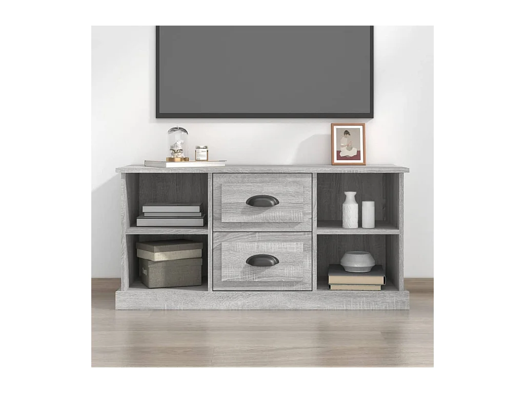 Sonoma Grey TV-meubel 99,5x35,5x48 cm bewerkt hout
