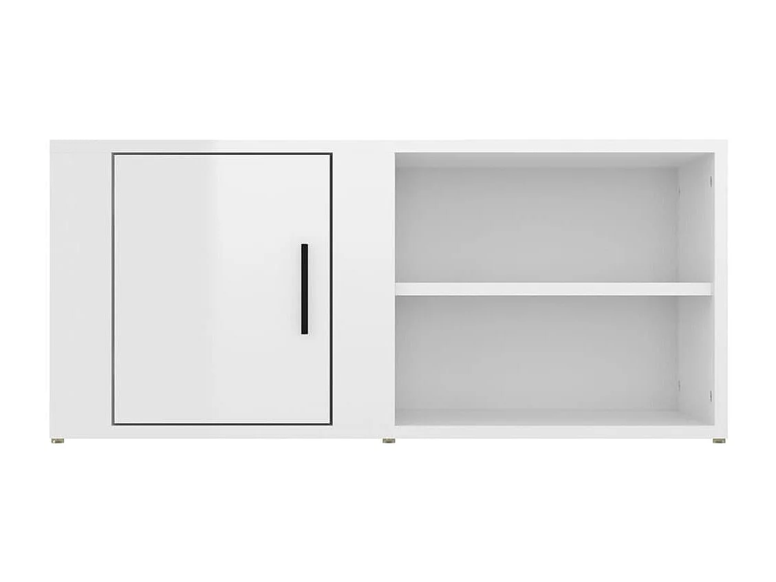 Meubles TV 2 pcs Blanc brillant 80x31,5x36 cm Bois d'ingénierie