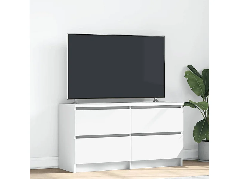 Meuble TV blanc 100x35x54 cm bois d'ingénierie