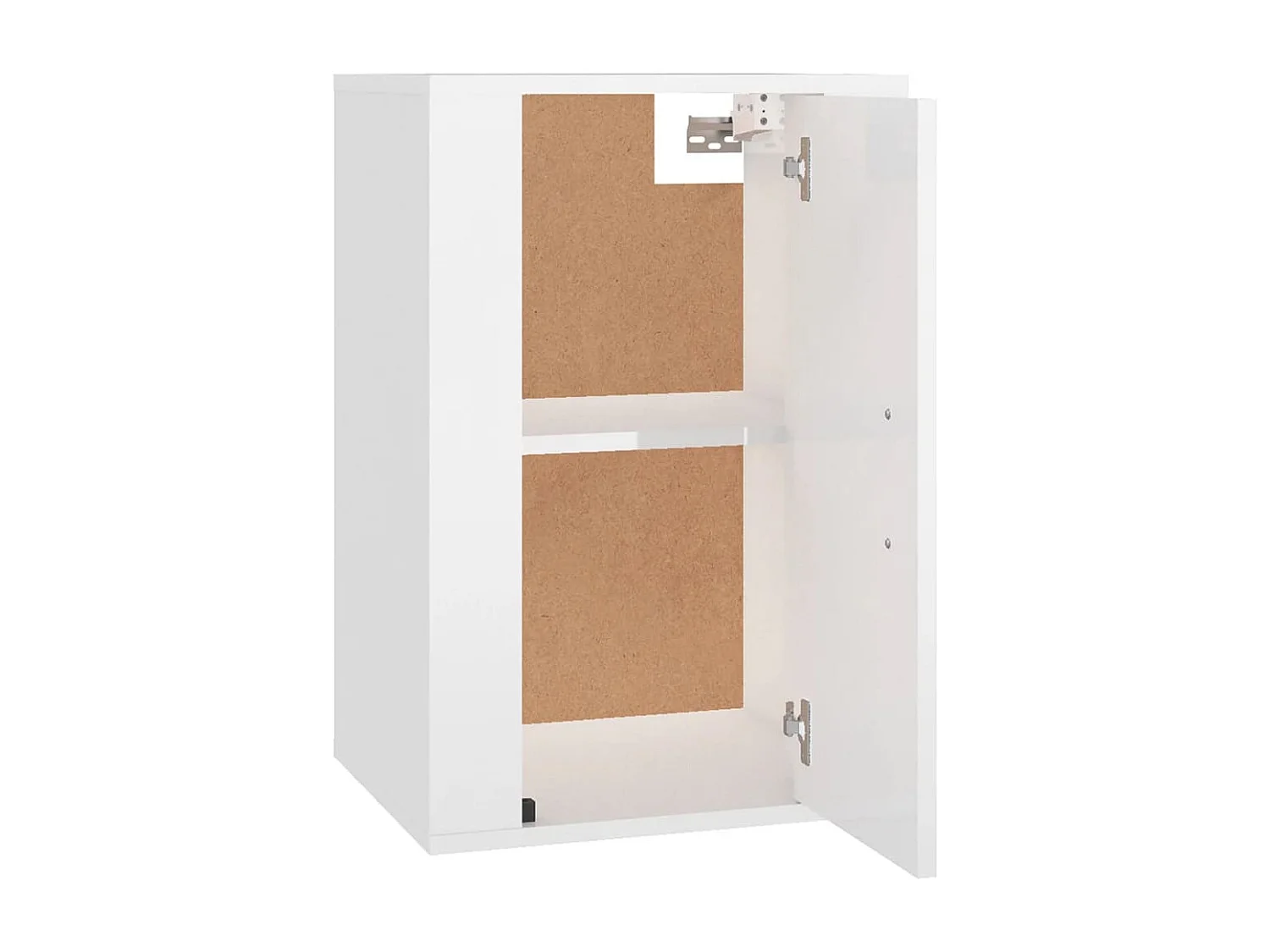 Mobili TV da parete 2 pezzi, bianco lucido, 40x34,5x60 cm