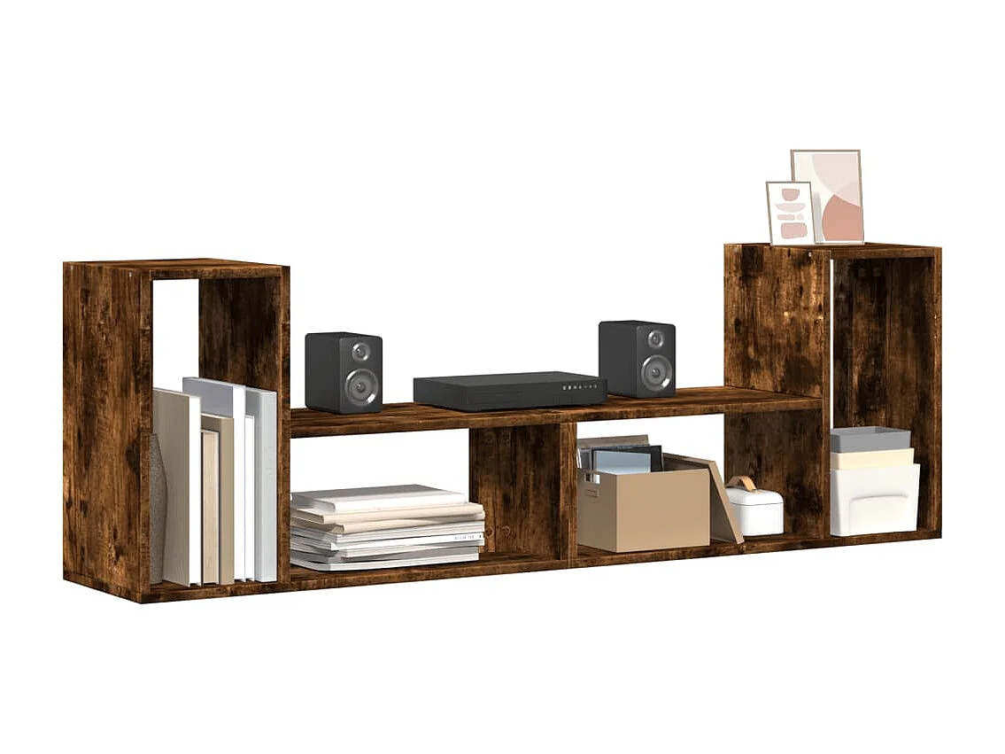 Meubles TV 2 pcs chêne fumé 75x30x50 cm bois d'ingénierie