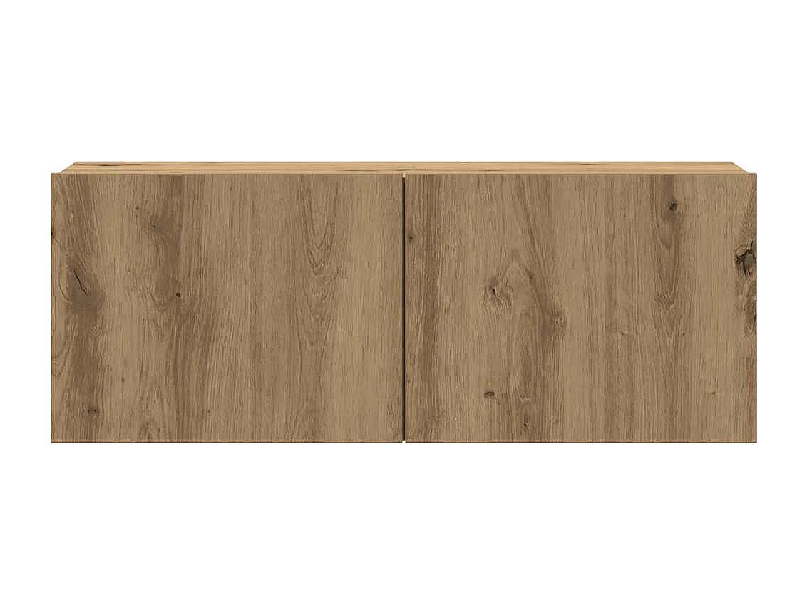 Meubles TV muraux 4 pcs chêne artisanal bois d'ingénierie