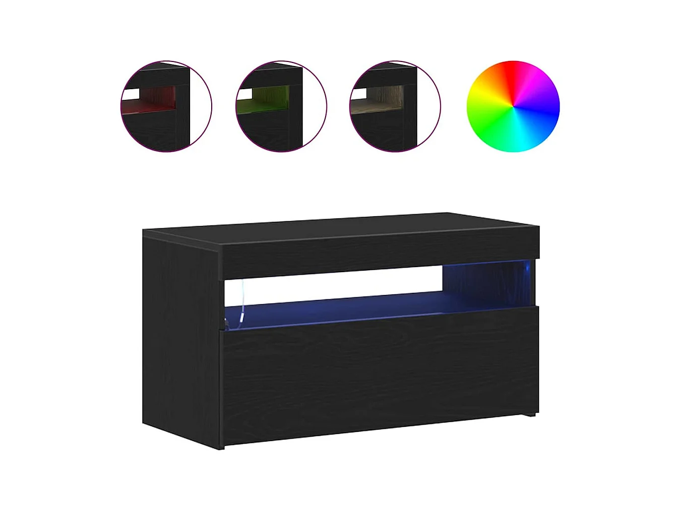 2-delige tv-kast Zwart 75 x 35 x 40 cm Bewerkt hout