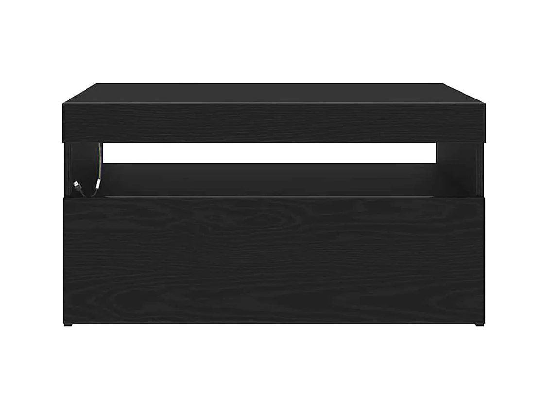 2-delige tv-kast Zwart 75 x 35 x 40 cm Bewerkt hout