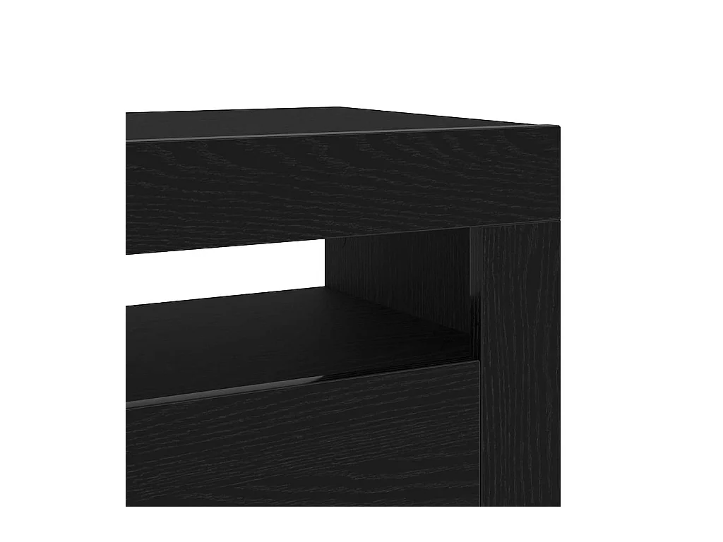 2-delige tv-kast Zwart 75 x 35 x 40 cm Bewerkt hout