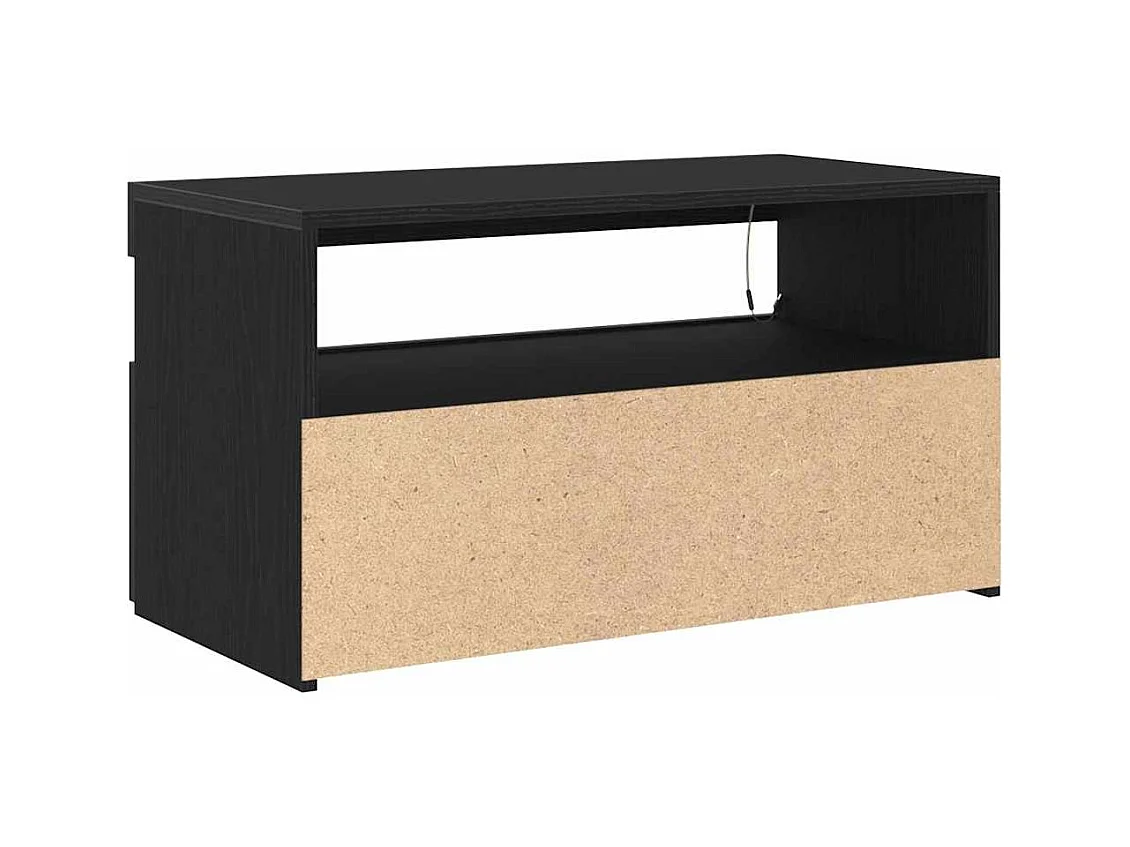 2-delige tv-kast Zwart 75 x 35 x 40 cm Bewerkt hout