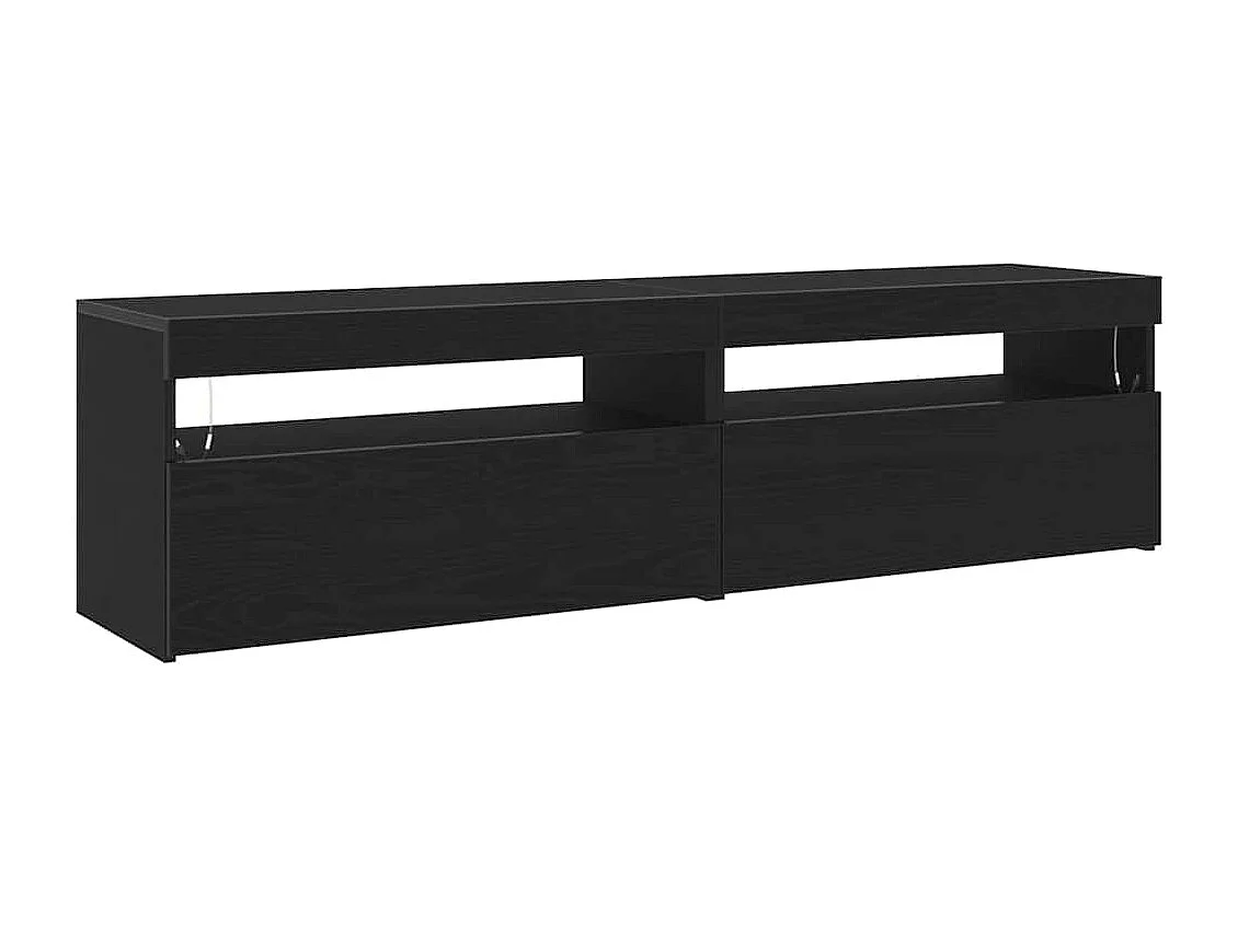 Meuble TV 2 pcs Noir 75 x 35 x 40 cm Bois d'ingénierie