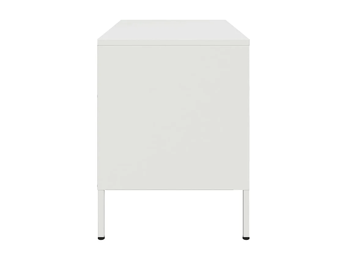 Meubles TV 2 pcs blanc 68x39x50,5 cm acier