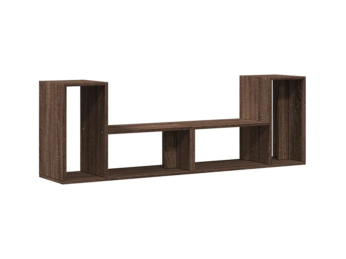 Mobile TV 2 pezzi rovere marrone 75x30x50 cm legno ingegnerizzato