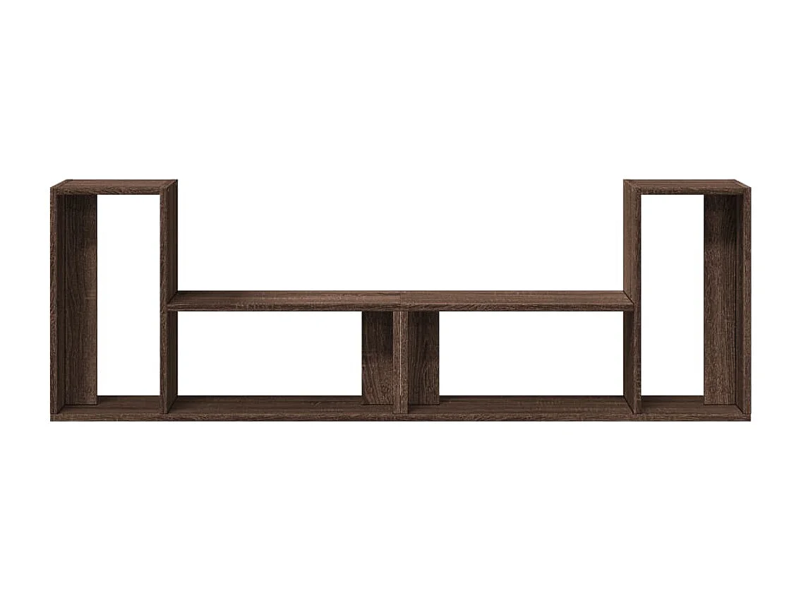 Mobile TV 2 pezzi rovere marrone 75x30x50 cm legno ingegnerizzato