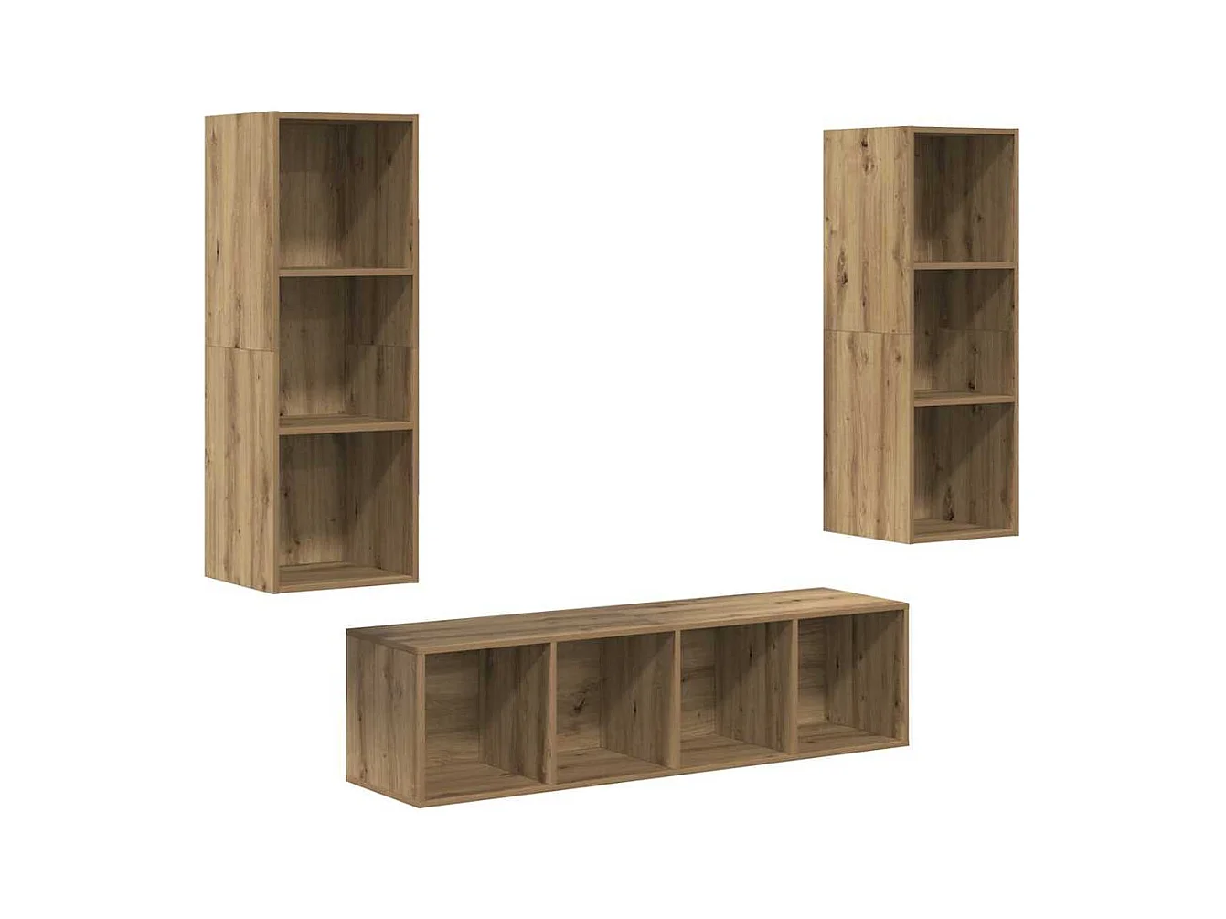 Ensemble de meubles TV 3 pcs chêne artisanal 37 x 37 x 142.5 cm