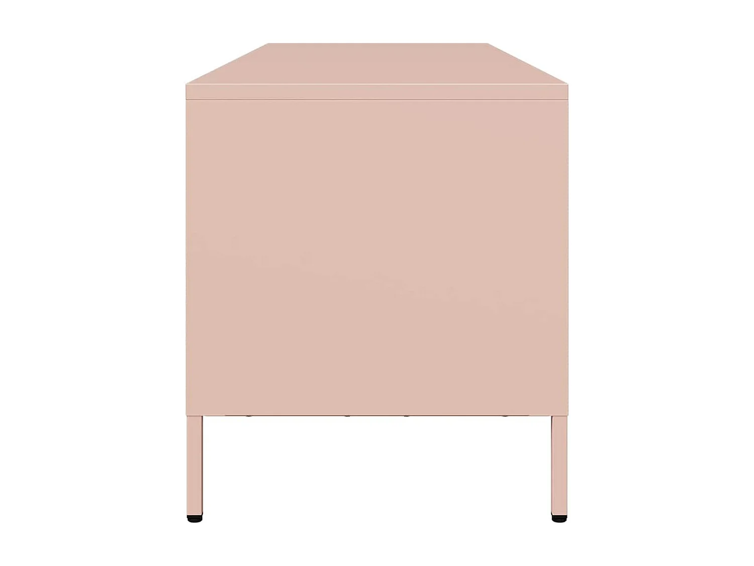 Meuble TV rose 135x39x43,5 cm acier laminé à froid