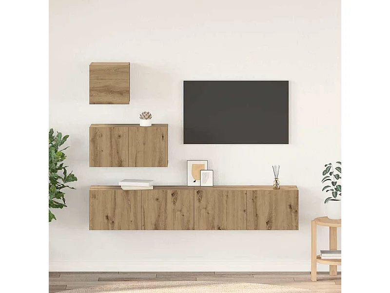 Ensemble meuble TV 4 pcs chêne artisanal 80 x 30 x 30 cm