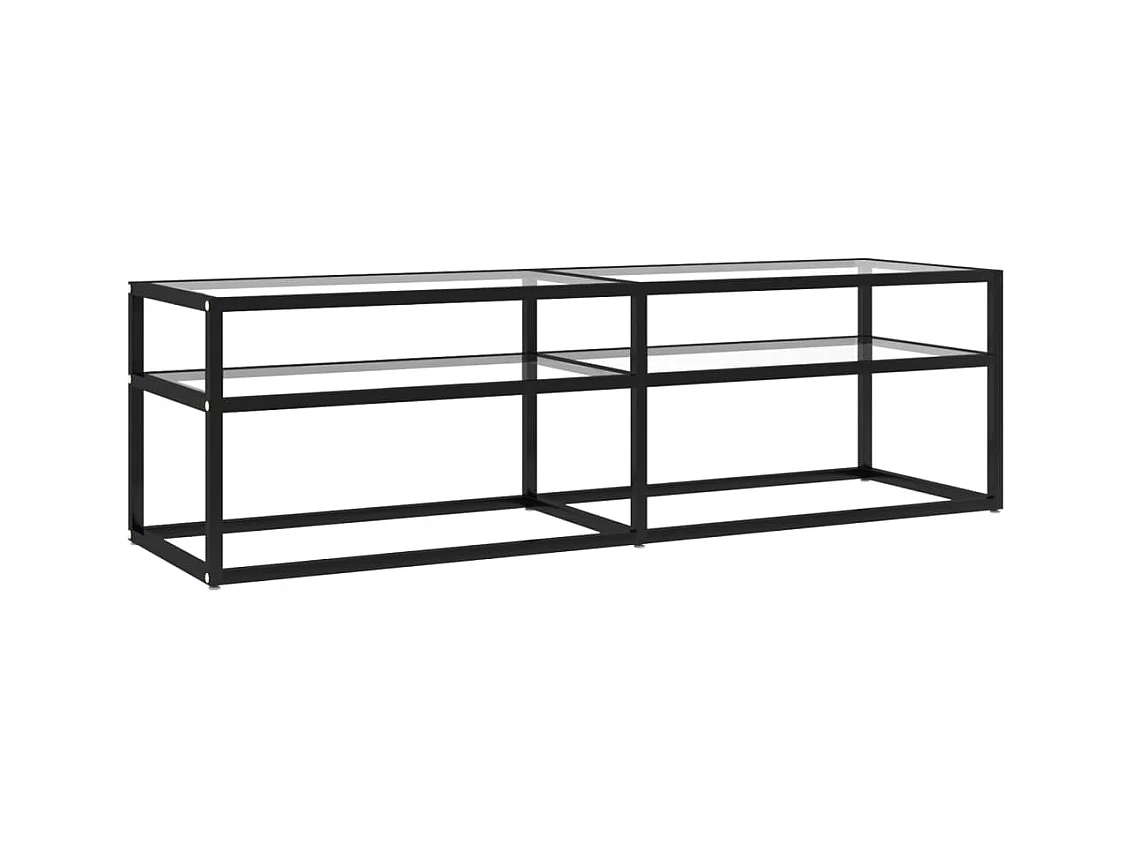 Meuble TV Transparent 140x40x40,5 cm Verre trempé