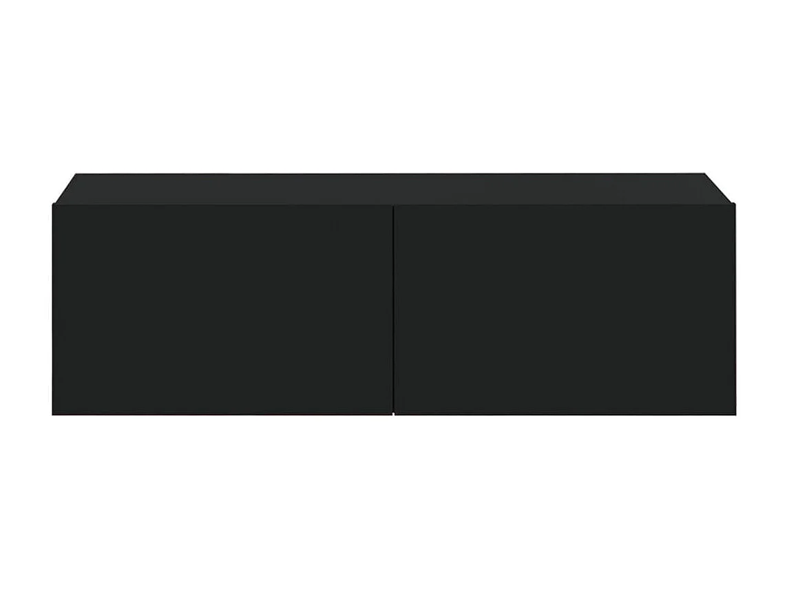 Set di mobili porta TV da 6 pezzi in legno ingegnerizzato nero