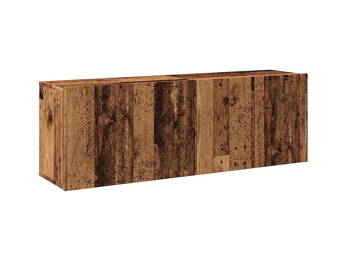 2-delige wandmeubels voor tv, oud hout, 60x30x41 cm