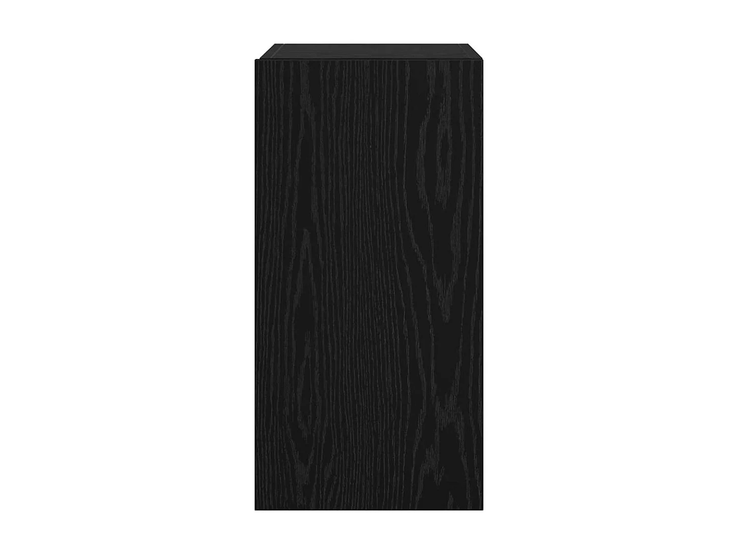 2-delige wand-tv-kast, zwarte eik, bewerkt hout