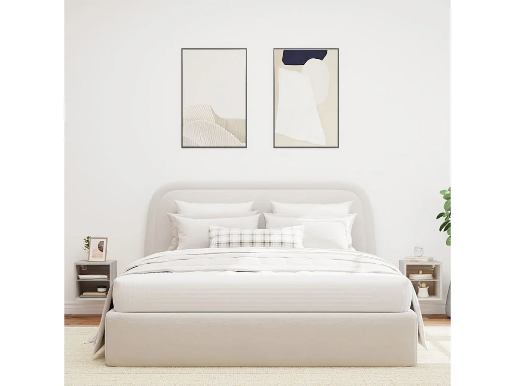 Muebles de TV de pared con luces LED 2 piezas gris sonoma 30x28,5x30cm