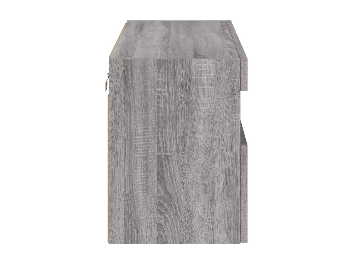 Wandmeubel met LED-verlichting Sonoma grijs 80x30x40 cm