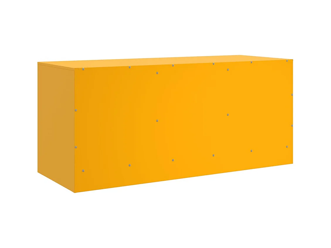 Mueble de TV amarillo mostaza 99x39x44 cm acero