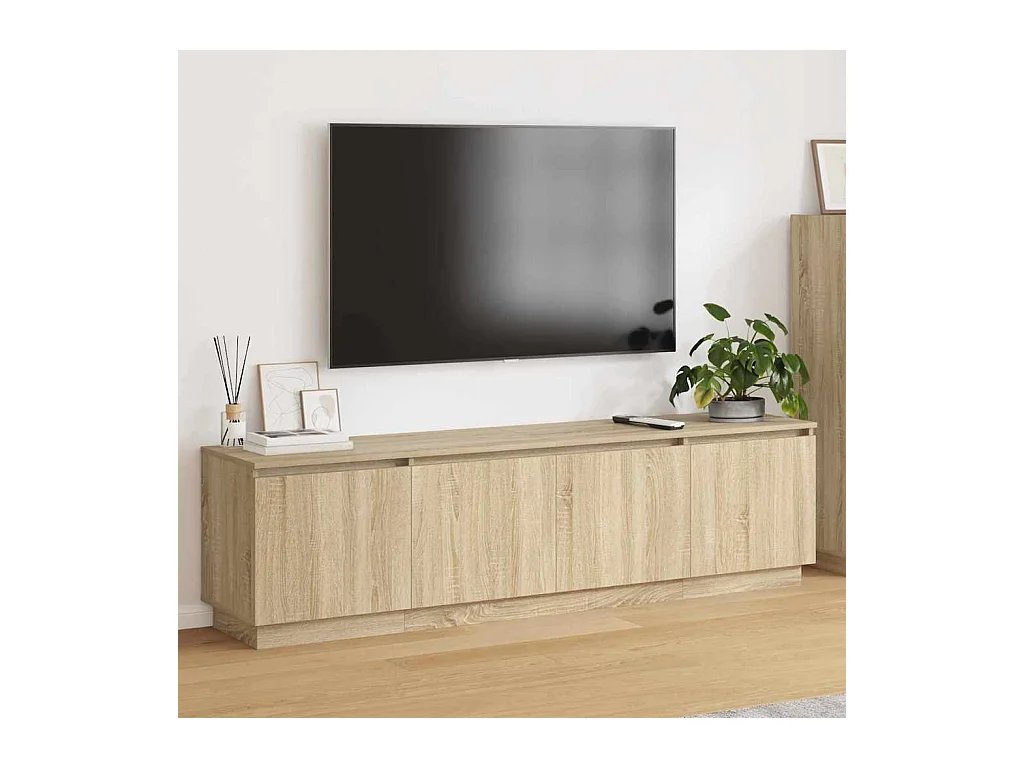 Meuble TV avec LED Chêne sonoma 180 x 38 x 49 cm