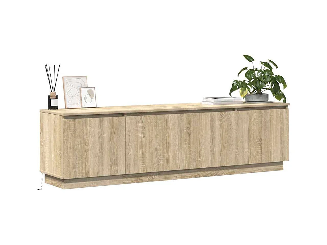 Meuble TV avec LED Chêne sonoma 180 x 38 x 49 cm
