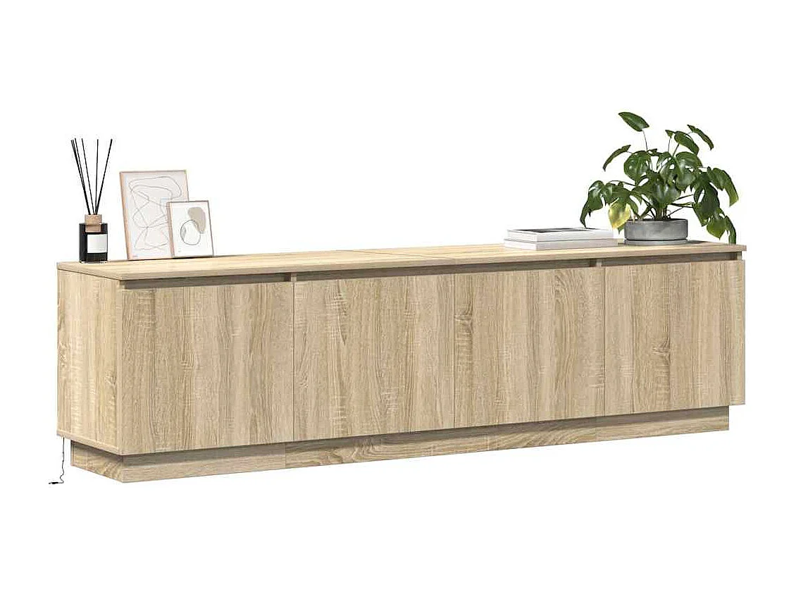 Meuble TV avec LED Chêne sonoma 180 x 38 x 49 cm