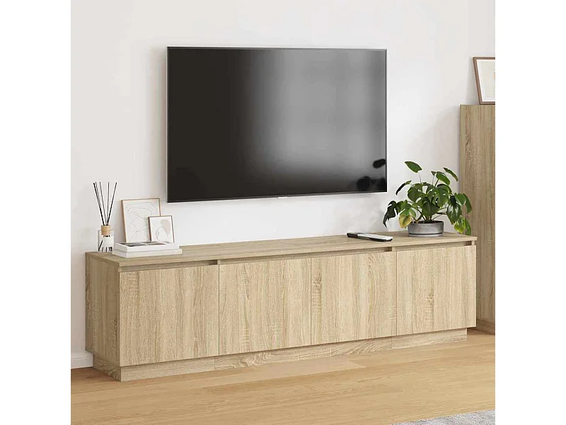Mobile TV con LED in rovere Sonoma 180 x 38 x 49 cm
