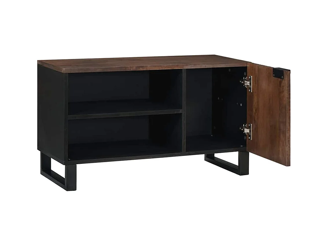 Meuble TV Marron 80 x 33 x 46 cm bois de manguier massif