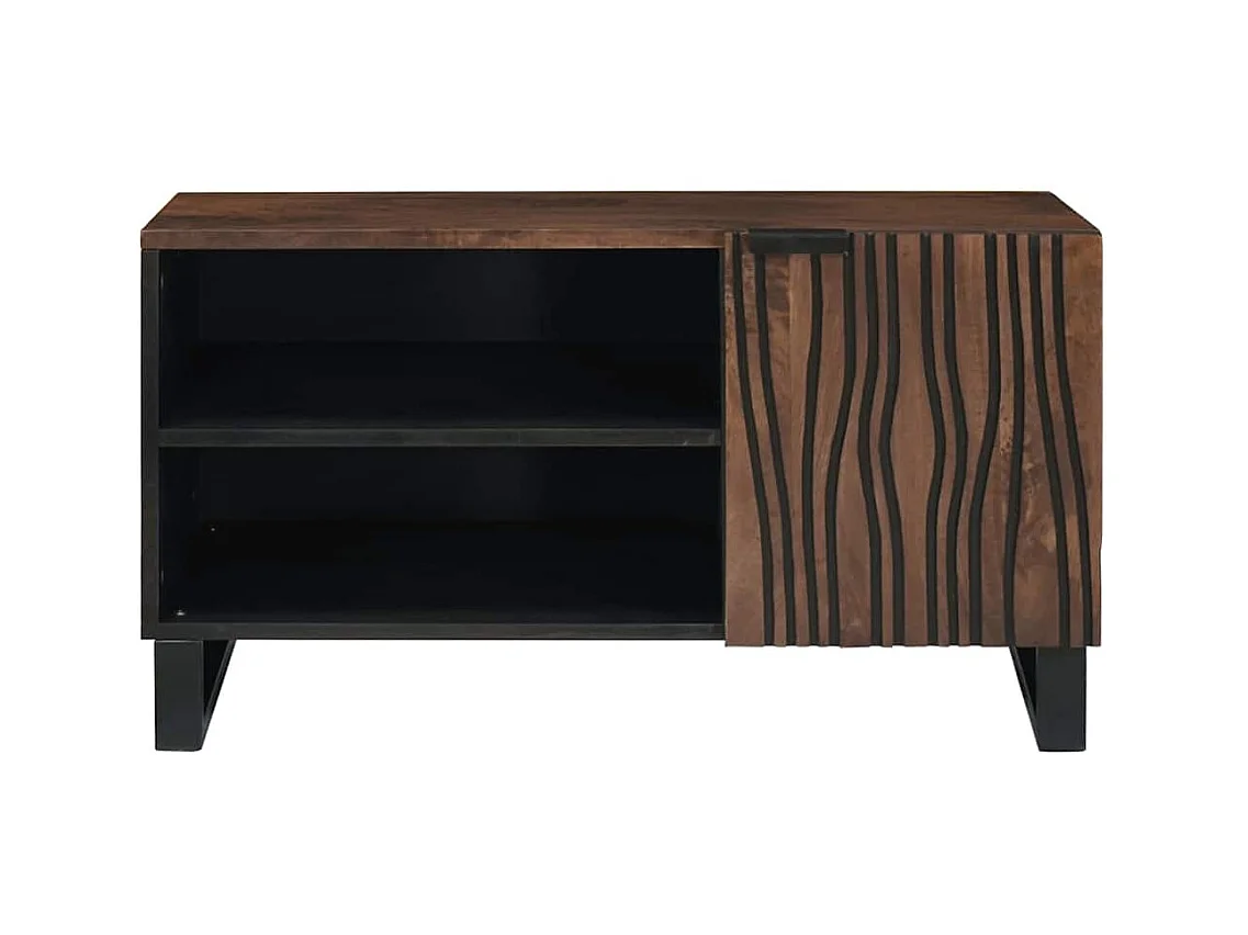 Meuble TV Marron 80 x 33 x 46 cm bois de manguier massif