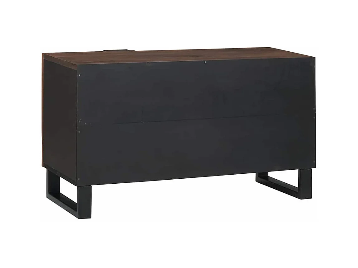 Meuble TV Marron 80 x 33 x 46 cm bois de manguier massif