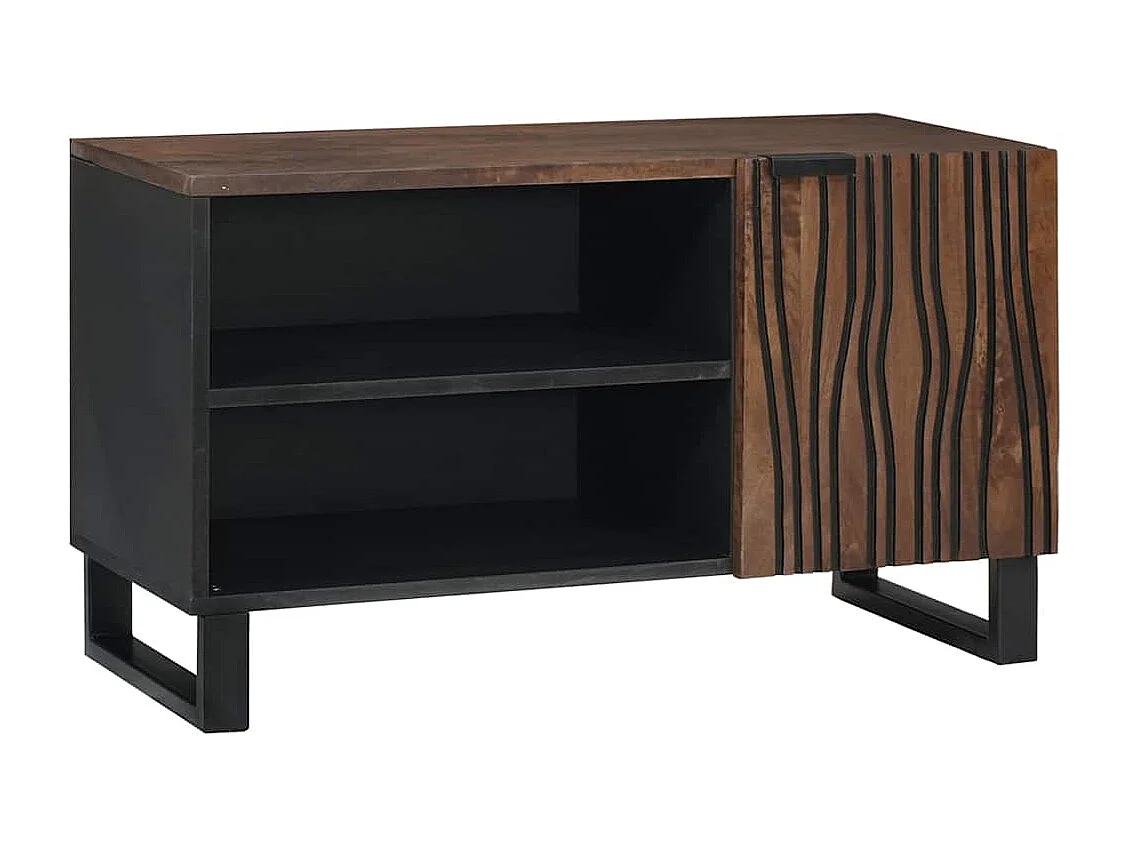 Meuble TV Marron 80 x 33 x 46 cm bois de manguier massif