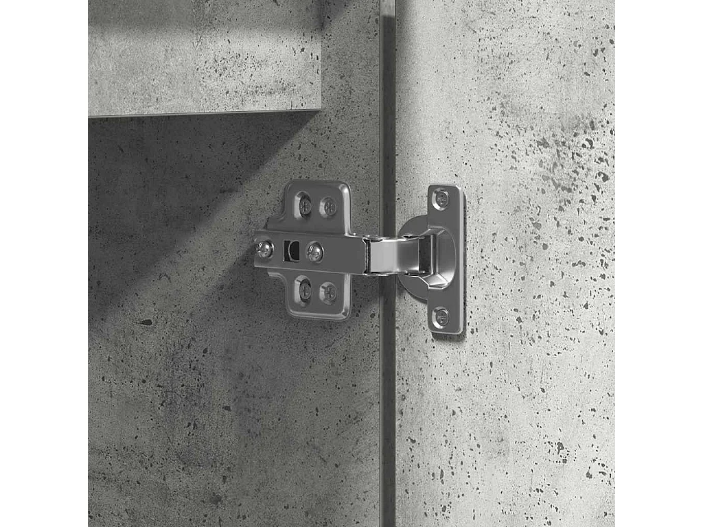 Meuble TV avec LED Gris béton 100 x 38 x 49 cm