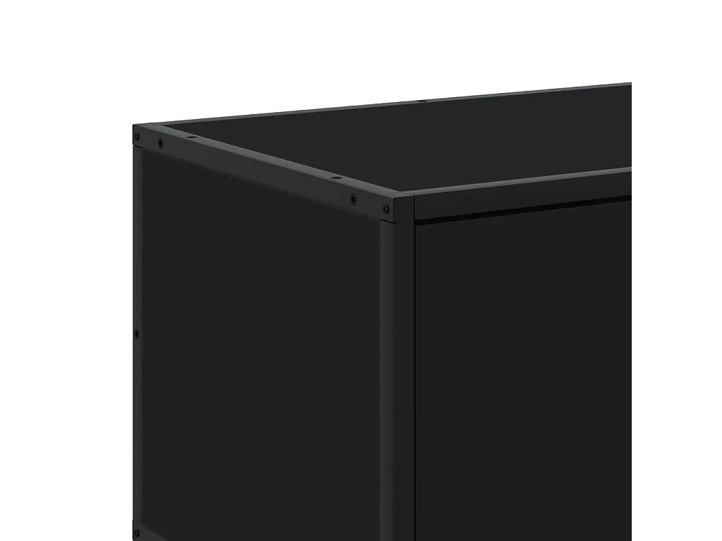 Meuble TV noir 180x35x41 cm bois d'ingénierie