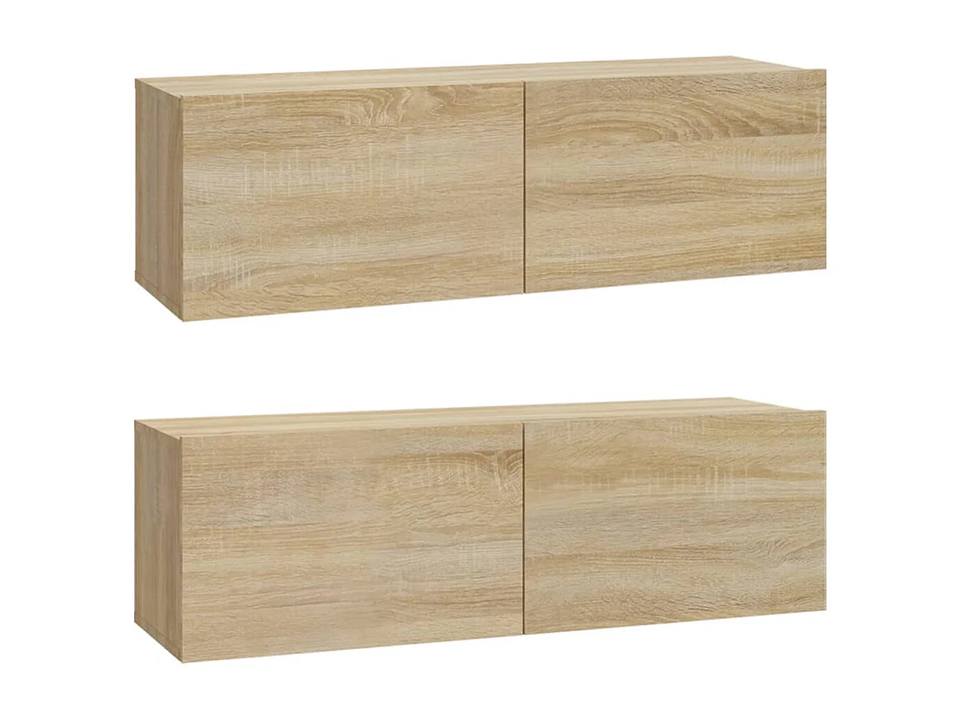 Conjunto de soporte para TV de 3 piezas de madera de ingeniería de roble Sonoma