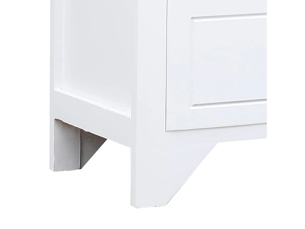 Mobile TV bianco 108x30x40 cm in legno massello di Paulownia