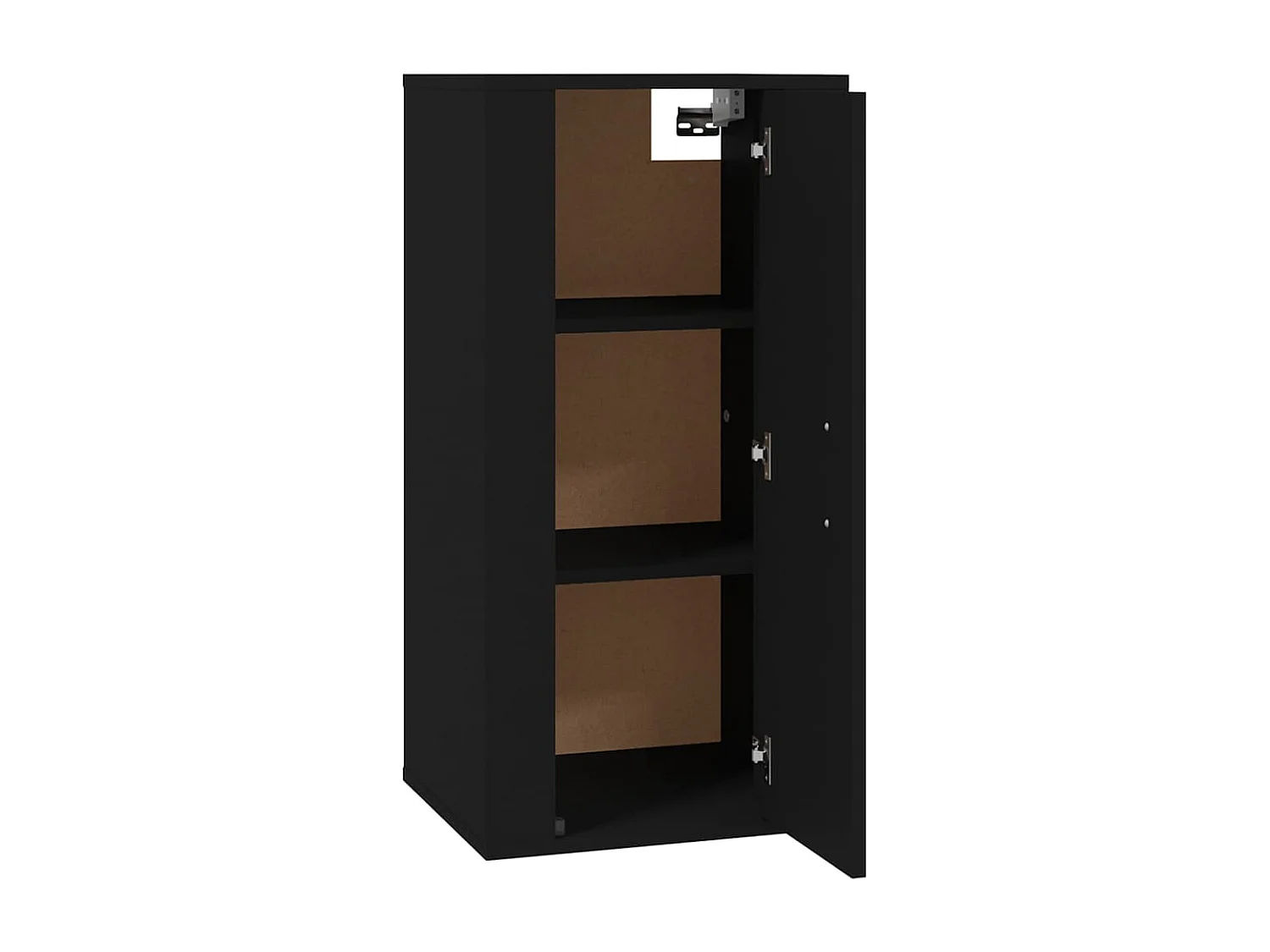 Mobile porta TV da parete nero 40x34,5x80 cm