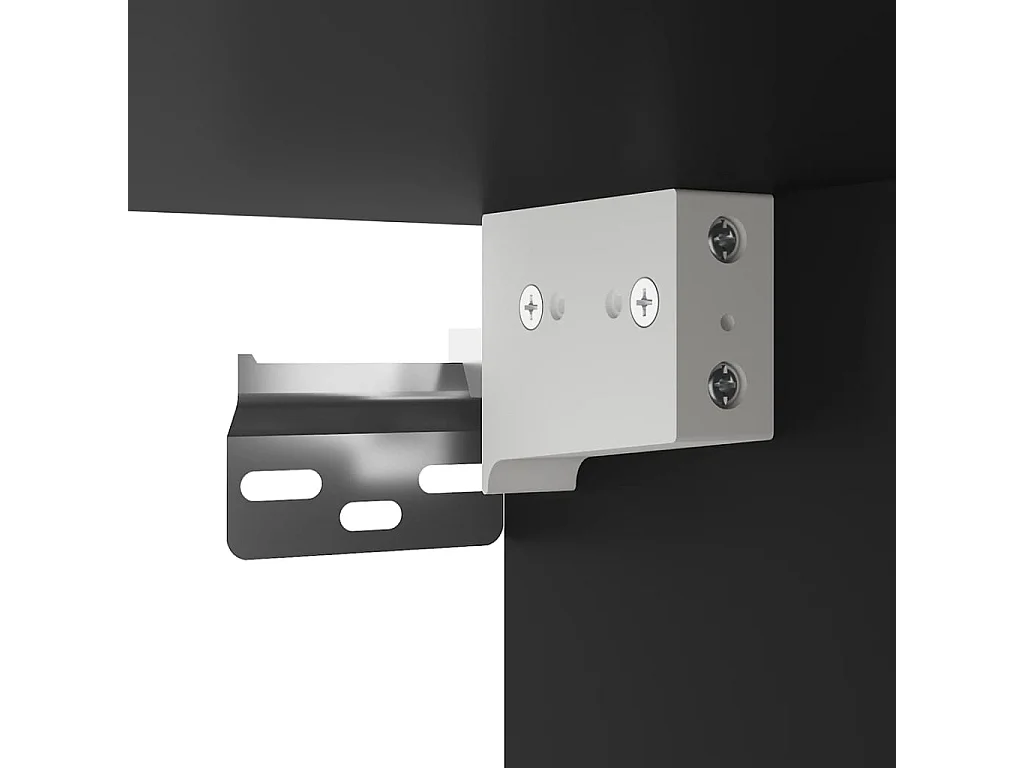 Mobile porta TV da parete nero 40x34,5x80 cm