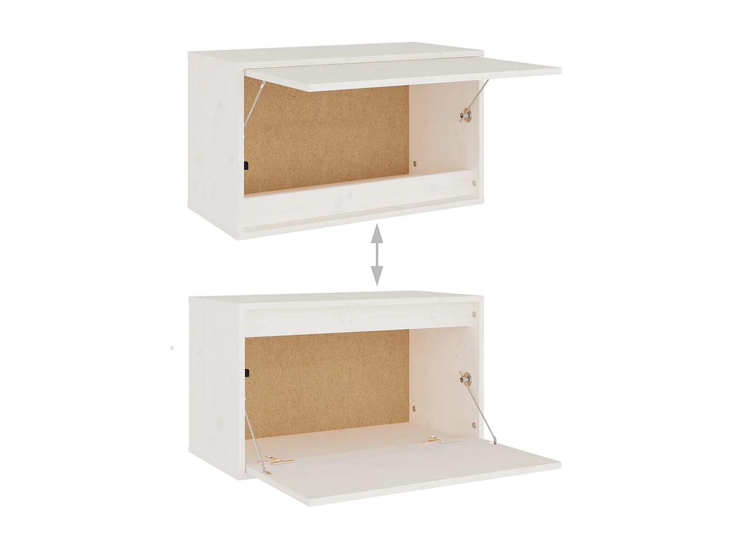 Meubles TV 5 pcs Blanc Bois massif de pin