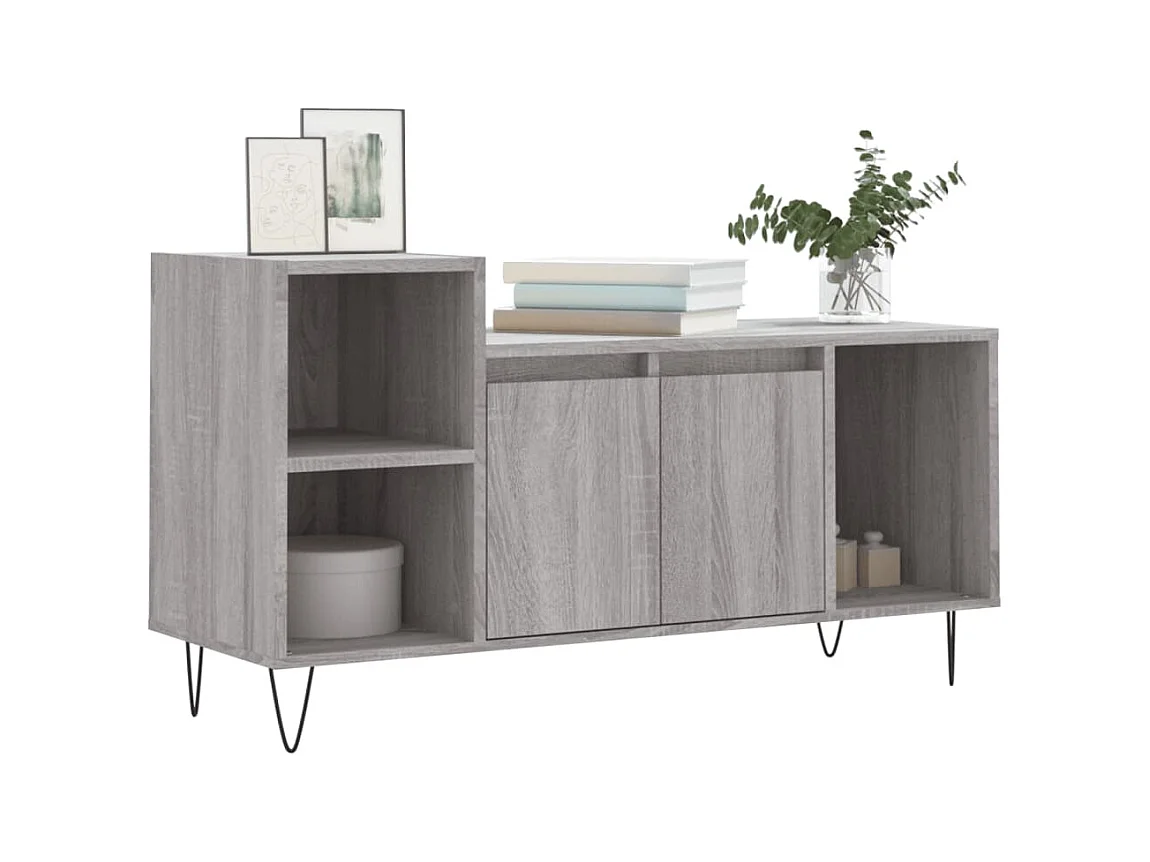 Meuble TV Sonoma gris 100x35x55 cm Bois d'ingénierie