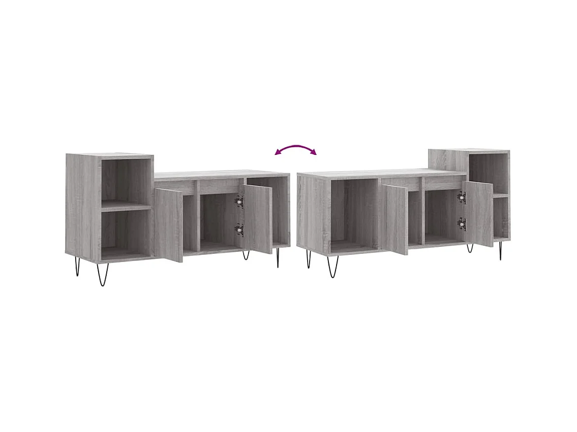 Meuble TV Sonoma gris 100x35x55 cm Bois d'ingénierie