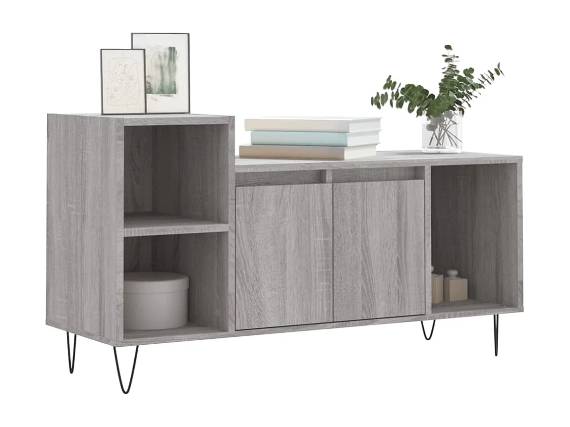Meuble TV Sonoma gris 100x35x55 cm Bois d'ingénierie