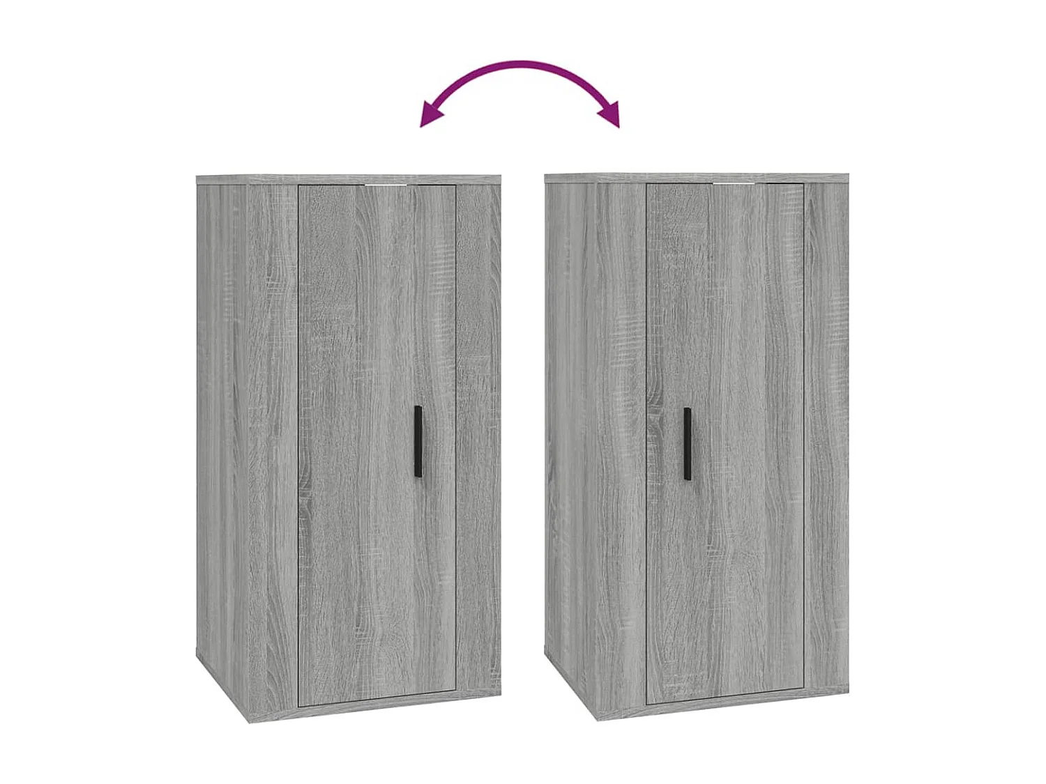 Mueble de TV de pared Sonoma gris 40x34,5x80 cm