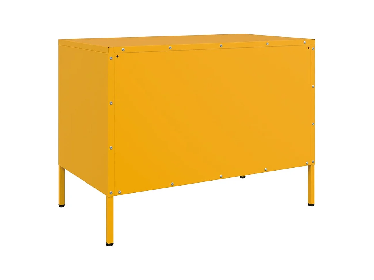 Mueble TV 2 piezas amarillo mostaza 68x39x50,5 cm acero